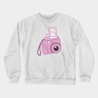 Pink retro camera Crewneck Sweatshirt